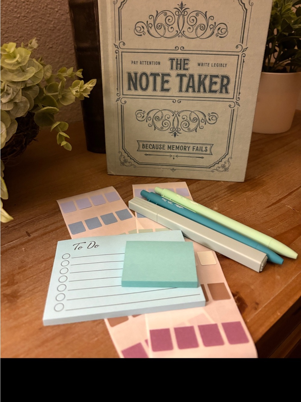 NEW Teal Aesthetic Muted Stationary Bundle-Journal, Pens & Sticky Notes